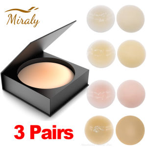 3Pairs Silicone Nipple Cover Seamless Adhesive Breast Boob Tape Invisible Pasties Stickers For Women Sticky Bra Pads Sticky