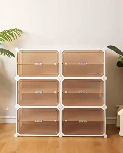 Rak Sepatu Susun Lemari Rak Sepatu 10 Layer Anti Debu Tebal Shoe Rack Portable Rak sepatu Pakain Serbaguna Kotak Sepatu Portable