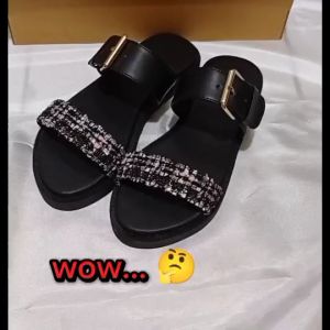STANDSTORE99 - AMANDA Sandal Wanita Platform Ban Dua Gesper Model Korean Style
