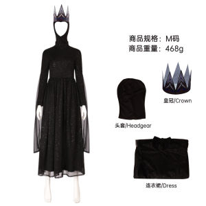 Evil Queen Costume Skirt for Halloween Role-playing Snow White And the Seven Dwarfs Movie Cosplay Womens Modal Fabric Dress