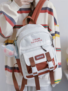 Pink Simple and Lightweight Small Bookbag Japanese Style Ins Niche Style Mini Backpack Mori Style Girl Small Backpack Mummy Bag