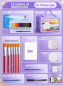 deli | Non-Toxic Washable Art Student Watercolor Paint Set
