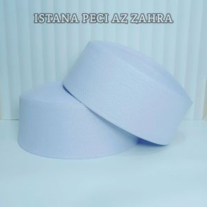 Peci Kalbut Putih Songkok Kalbut Haji Full Bordir Super Premium