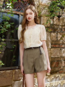 XIANGYING | Light Thin Lace Summer Blouse