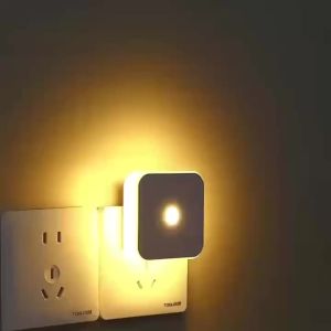 Bộ 4 Đèn Ngủ LED Hiện Đại Có Cảm Biến Chuyển Động Cắm Điện Dùng Cho Hành Lang Phòng Ngủ Cầu Thang Nhà Bếp Phòng Tắm - Tiết Kiệm Năng Lượng