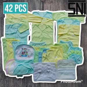 Perlengkapan Bayi  Newborn Lengkap SNI 0 6 Bulan Paket 42 Pcs Kualitas Premium Baju Celana Popok Kain Waslap Amet Tali Gurita Singlet Sarung Tangan Kaki Panjang Pendek Kutung Pop Kacamata 1 Toko Lengkap Komplit Lusinan Harga Grosir Termurah Murah