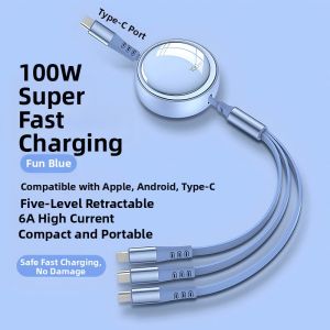 SUPENG | Fast Charging Car Phone Charger Retractable TypeC Cable