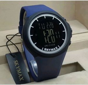 JAM TANGAN SKYMAX 2022 ORIGINAL WATERESIS STRAP TALI RUBBER PRIA FREE BATRAI CADANGAN (Andre What 97)