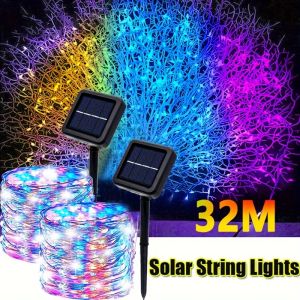 1/2Pcs Outdoor Solar Light String LED Solar Fairy Light with 8 Modes Copper Wire Light for Party Tree Courtyard Decoration