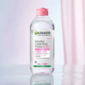 Garnier Micellar Cleansing Water Pink 400ml - Gently Cleanses and Removes Makeup for Normal and Sensitive Skin