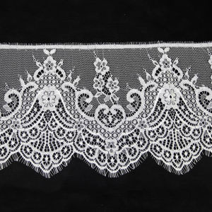 (3 Meters/batch) 20cm Wide Handmade Eyelash Lace Fabric Decoration Sewing Clothing Wedding Embroidery Home Embroidery Soft