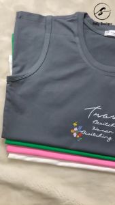 Áo thun 3 lỗ nữ sát nách in chữ Trashy vải cotton co giãn 4 chiều cao cấp mặc đẹp tôn dáng trẻ trung dễ phối đồ SN116-Sally Boutique