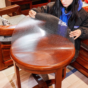 Transparent PVC Soft Glass Table Mat Tablecloth Waterproof Oil-Proof Disposable Crystal Scraper Dining Table Top Protective Plastic Mat