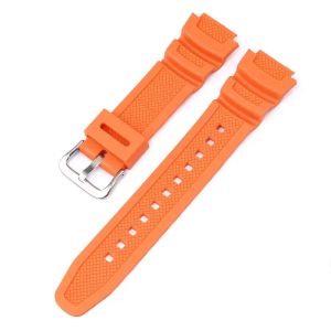 Silicone Rubber Watch Band Watch Strap 18mm for CASIO AE1200 / 1300 / 1000 W-219 Replacement Mens Wristband Bracelet Accessorie