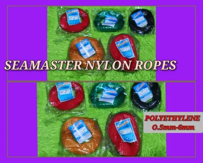 SEAMASTER Nylon Rope Polyethylene all sizes 0.5mm/1mm/1.5mm/2mm/2.5mm/3mm/4mm/5mm and 6mm Lubid pantali twines cord used for tying objects Flexible durable and strong Ropes