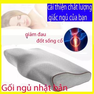 Gối Ngủ Chống Mỏi Cổ - Gối Cao Su Non Người Lớn - Gối Nằm Ngủ Cao Cấp Hàng Nhật Cao Su Non Êm Ngủ Ngon Và Chống Mỏi Vai Gáy