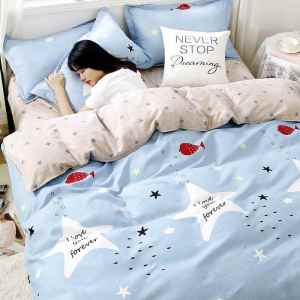 Dormitory Single/Double Washed Cotton Winter Bed Cover
