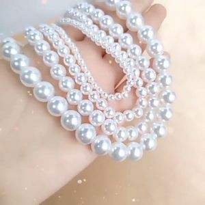 Ganten🍎​​​​​​​Kalung Wanita Modis/Kalung Mutiara Antik/Rantai Tulang Selangka Mengkilap Yang Elegan COD