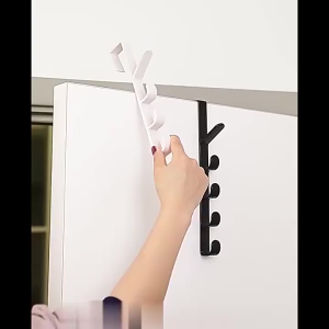 Gantungan Pintu Lemari Baju Topi Tas 5 Hook Tempel Berdiri Serbaguna