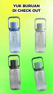 Botol Minum Transparan Denagn Kapasitas 1100ML Model Termos Dengan Tutup Estetik Model Kekinian 8715