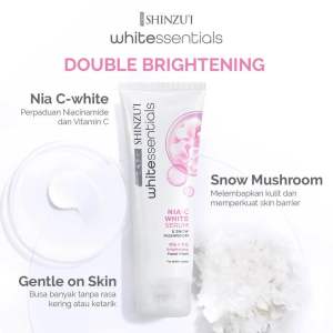 Shinzui WHITEssentials Double Brightening Facial Wash Snow Mushroom 20ml Dyshop22