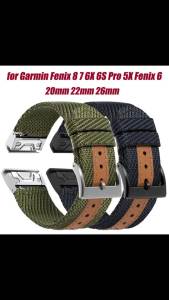 Quick Release Nylon Watch Strap for Garmin Fenix 8 7 6X 6S Pro 5X Fenix 6 Canvas Bracelets 20mm 22mm 26mm for Garmin Watch Band
