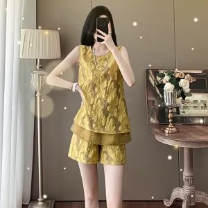 SUYE | Elegant And Youthful Style Womens Sleeveless Top Shorts Set