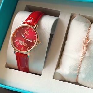 Đồng hồ Olevs nữ dây thép không gỉ mặt trái tim