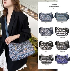 New Ladies Bags Middle-Aged and Elderly Large Capacity Nylon Cloth Shoulder Messenger Bag More than Zipper Casual Travel Mom Bag