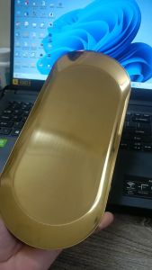 Khay Vàng Đựng Dụng Cụ Y Tế 30x12 cm Đẹp Sang Trong