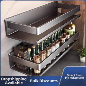 Hanging Wall Spice Rack No Drilling Required