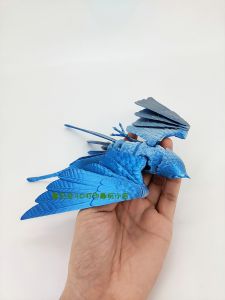 3D Printed Gradient Multicolor Jointable Golden Model Moving Blue Purple Pink Wings Collectible Toy Handmade Decorative Item