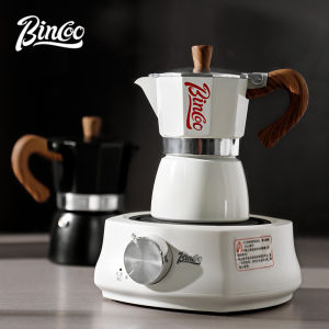 BINCOO 7Pcs Hand Brew Coffee Set 150ML Moka Pot Coffee Maker Espresso Coffee Machine With Grinder Electric Stove for Camping