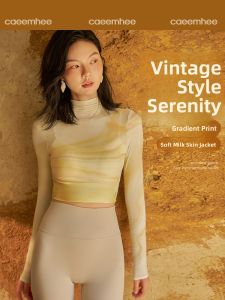 CAEEMHEE | Long Sleeve Yoga Shirt with Padded Chest Autumn
