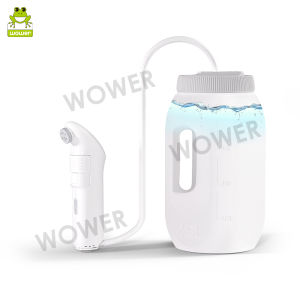 1600mAh Portable Bidet for Women/Men - WOWER 2.5L Bidet Toilet Shower Sprayer Rechargeable Electric Travel Bidet Sprayer with Adaptor 2 Pressure Modes Waterproof Handheld Bidet for Camping Hiking Muslim ShowerPet rv bide