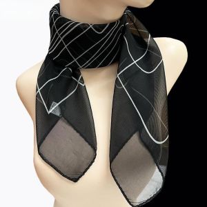 Spring Autumn Floral Silk Scarf Womens Fashionable Warm Neck Protection Scarf Anti-Cold Face Sunscreen Square Scarf