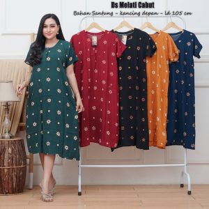 Daster Fuji Jumbo Motif Pita Dress Wanita Kekinian Baju Tidur Wanita Bahan Rayon