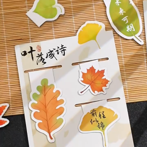 5 PACKS Leaf Magnetic Bookmark Student Ins Leaf Book Clip Maple Leaf Bookmark Stationery Small Gift