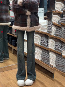 American Retro High Waist Slimming Elastic Hot Girl Micro Flared Jeans Spring Summer New Style Slim Horse Hoof Pants