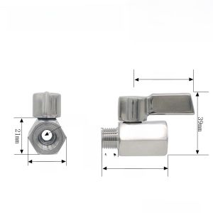 Van Bướm Mini Bằng Thép Không Gỉ 304 Van Bướm 1 Pha 2 Pha 4 Pha 6 Pha Van Bên Trong Và Bên Ngoài