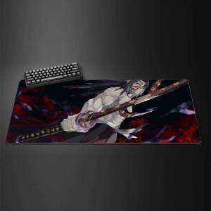 Bandai | Demon Slayer Giyuu Anime Gaming Mouse Pad Large Rubber Keyboard Desk Mat With 2MM Stitched Edge Design