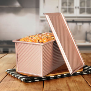 Non-stick Aluminum Waved Covered Toast Box Baking Tool