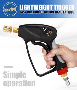 TOOLCY Pressure Washer  Short Power Washer  Commercial 5000 PSI / 10.5 GPM Sturdy Design for Gas Power Washer with 3/8" Swivel Plug & M22-14mm Male Fitting