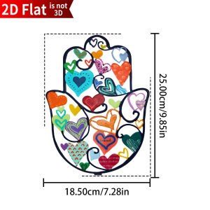 CIFbuy | CIFBUY Iron Wall Art Colorful Metal Hamsa Hand Evil Eye Jewish Israel Decor Fatima Hand Sculpture Housewarming Gift