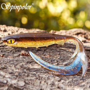 Spinpoler Fireflow Fishing Lure Long Wavy Curltail Soft Bait Grub 9.5cm Swimbait Worm Double Color Bass Perch Trout ZanderTackle