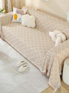 Thickened Cotton Linen Tablecloth Sofa Cover Cloth Double-sided Camping Picnic Mat High-grade Lightweight Luxury Tablecloth