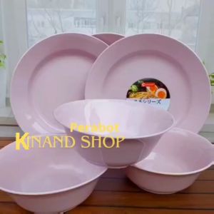 Promo isi 6 pcs piring anti pecah isi 3 piring 3 mangkuk bulat super tebal galaxy dop