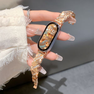 Uhada | Dây Đeo Xiaomi Band Lông Cú Mắt Sao Kim Loại