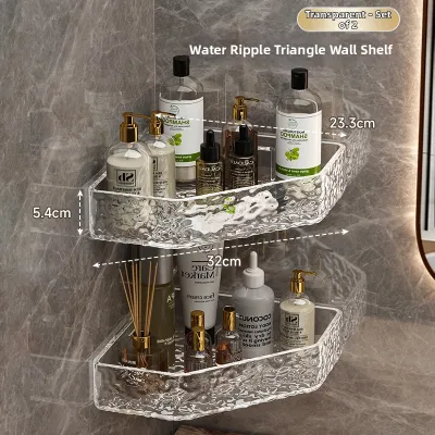 AOQILA | Acrylic Wall-mounted Corner Bathroom Shelf