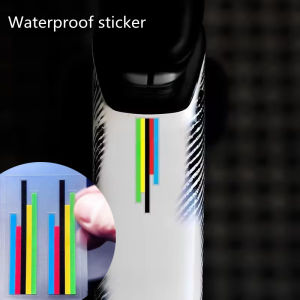 2pcs UCI Champion Rainbow Sticker Waterproof and Reflective Bike Frame Decals Front Fork Top Tube Handlebar Sticker Decoration